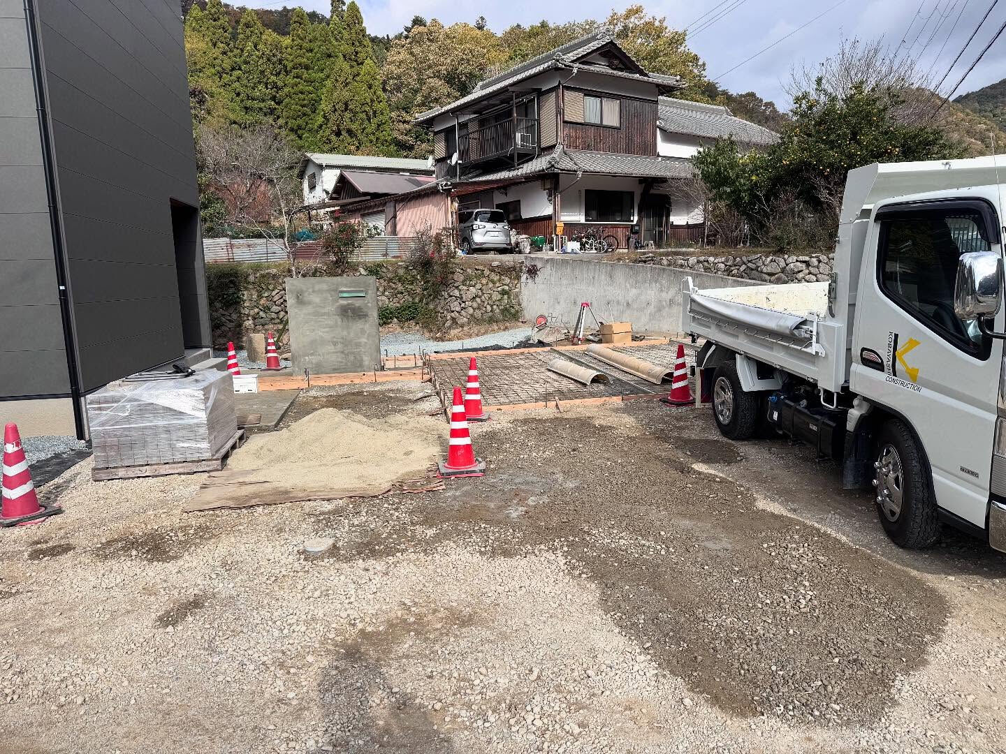 外構工事の施工状況！