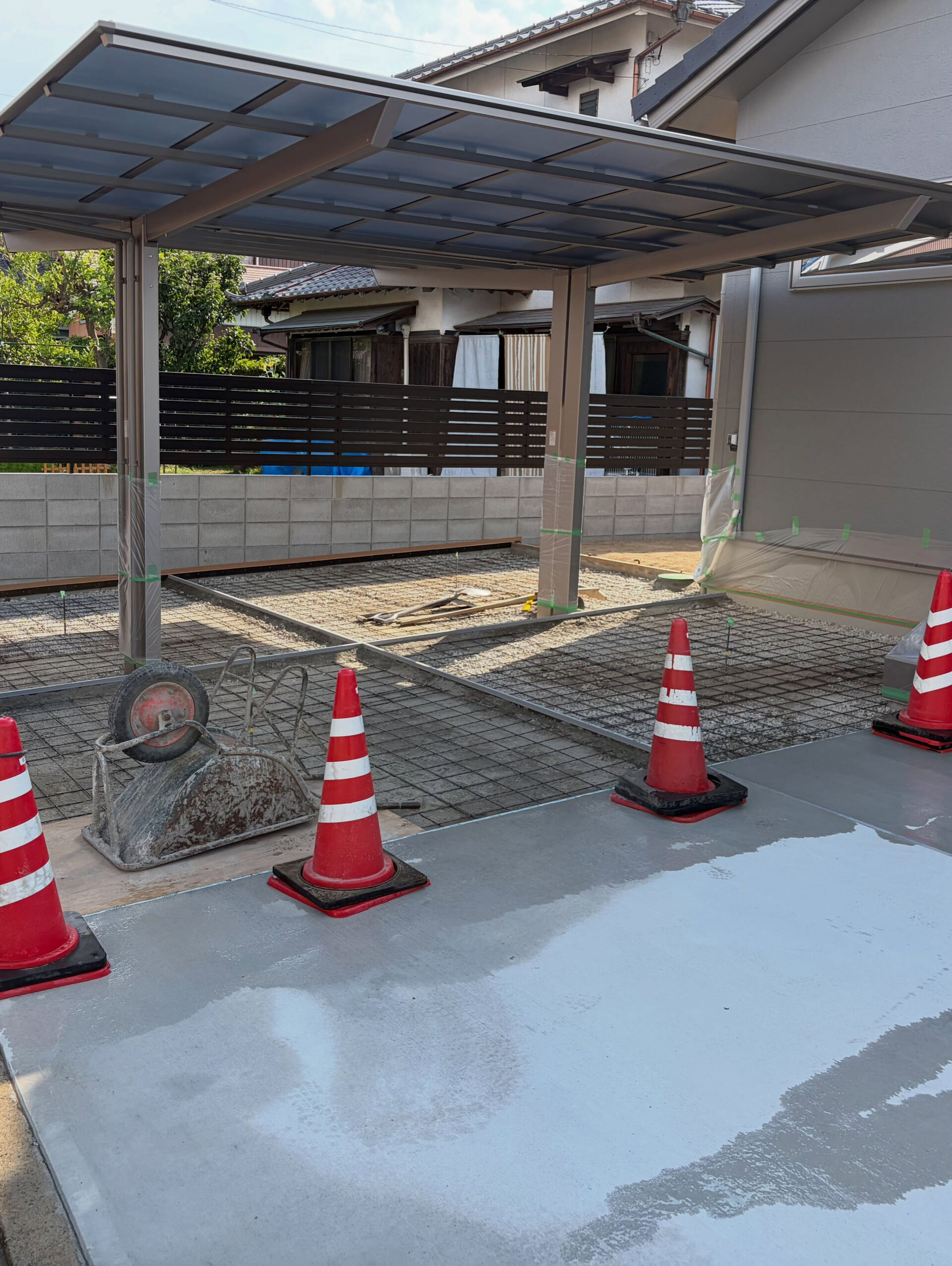姫路市内の外構工事現場の途中経過になります！