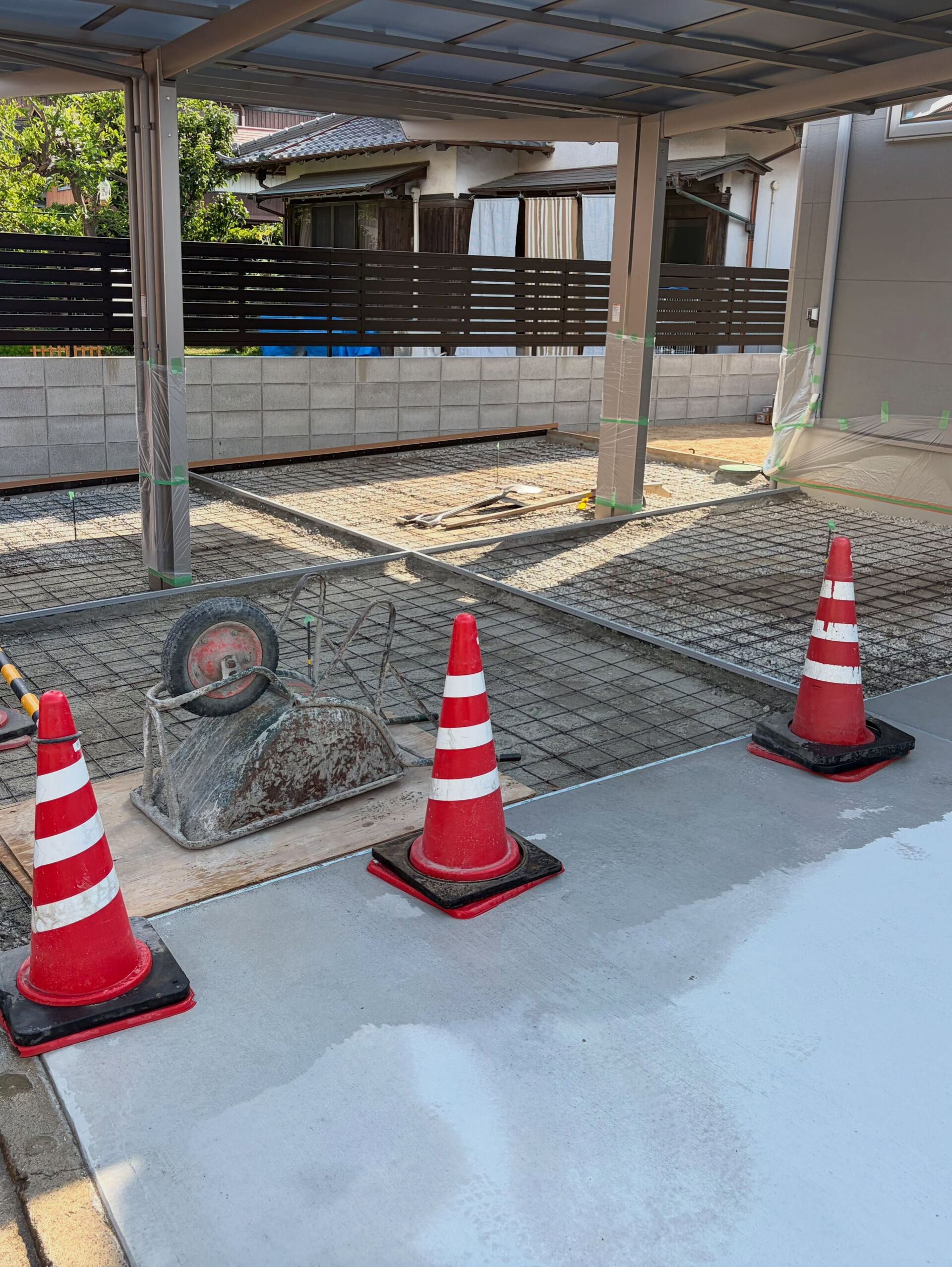 姫路市内の外構工事現場の途中経過になります！