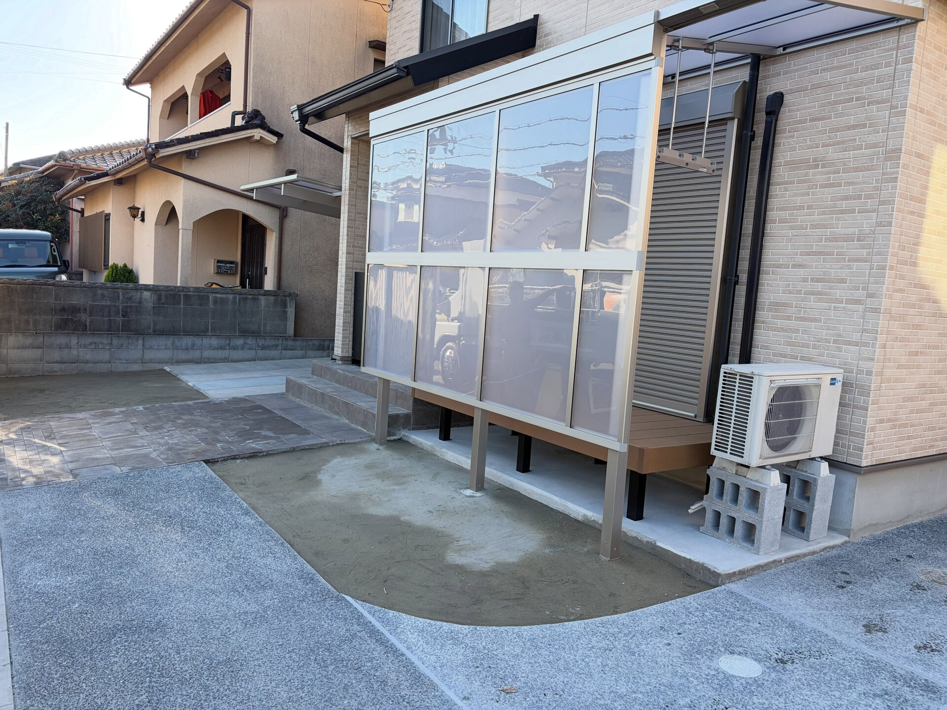 赤穂市内の外構工事になります